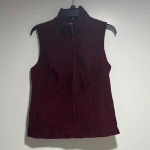 Dress Barn Burgundy Quilted Vest
